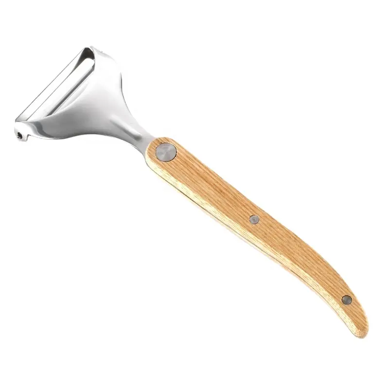 New design household y shaped wooden handle stainless steel apple fruit vegetable tools peeler