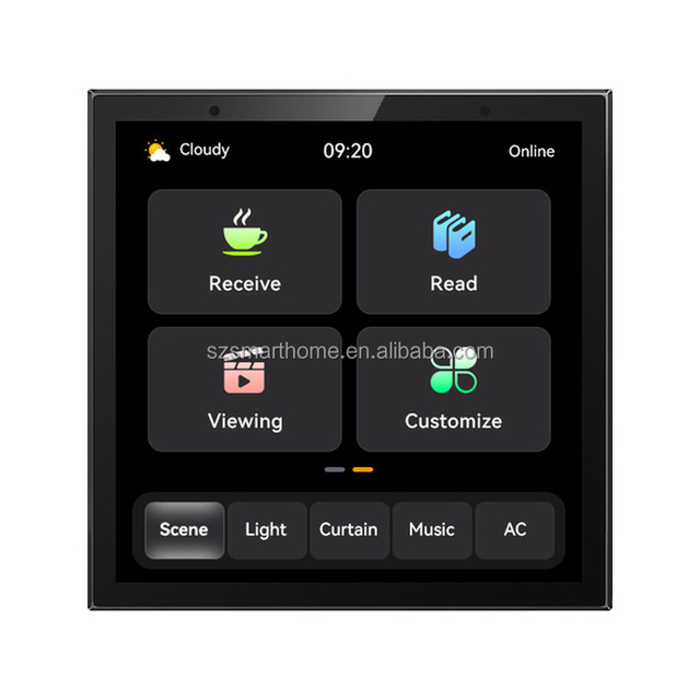 Tuya 4-Inch Smart Control Panel Smart Light Switch with 2Gang 3Gang 4Gang Panels in Different Colors Aluminum  Wall Switches
