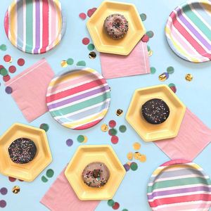 Platos de Papel Desechables Personalizados al por Mayor Damai, Vasos de Papel, Kits de Artículos para Fiestas Infantiles con Temática Floral para Niñas - Product Image 3