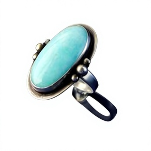 Bague en argent sterling 925 de haute qualité, turquoise Sleeping Beauty, faite à la main, avec pierres précieuses, bijoux classiques pour mariage et fêtes, certificat IGI - Product Image 2
