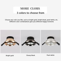 Spot LED encastré moderne pour intérieur 5W 7W 220V Finition noire, or rose, blanche