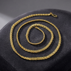 Wholesale Women's Frill Stylish 14K 18K 24K Micro Gold Plated Brass Chain <b>Necklace</b> Traditional Fashion Modern Design for Wedding - Product Image 3