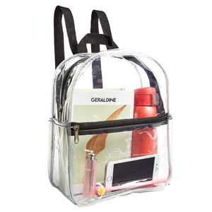 Perfect for Work, School & Security Travel <b>Waterproof</b> PVC Clear <b>Back</b> <b>Pack</b> with Adjustable Straps & Top Handle - Product Image 1