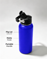 Bouteille d'eau isotherme à double paroi en acier inoxydable à large ouverture, personnalisable avec logo Jiahe, capacité OEM, pour le camping