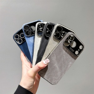 เคสโทรศัพท์แบบกระจกหน้าต่างขนาดใหญ่ รุ่นใหม่ สำหรับ Apple 17 Pro Max เคสแม่เหล็กแบบด้าน สำหรับ Apple 16 Pro ลายเดนิม - Product Image 1