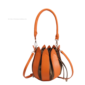 Design Handheld Lotus <b>Lantern</b> PU Polyester <b>Large</b> Capacity High-End Small Carry Fashionable All-Match Shoulder Tanjing - Product Image 5