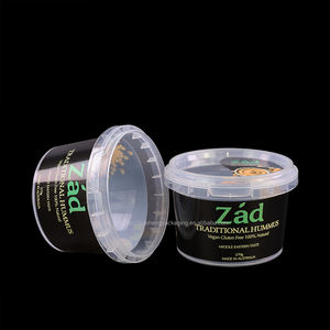 하이 퀄리티 맞춤형 PP 투명 플라스틱 컵 도매 투명 요구르트와 후 머스 컵 - Product Image 4