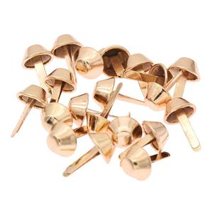 Clous à tête plate en métal à deux pattes, rivets percés, pointes, clous pour l'artisanat du cuir, <span class=keywords><strong>sac</strong></span> à main, fond de <span class=keywords><strong>sac</strong></span> à main, protection, réparation DIY - Product Image 6