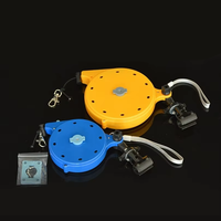 Lanière de sécurité pour canne à pêche auto-rétractable avec mousqueton et fixation par pince pour kayak, bateau et pêche
