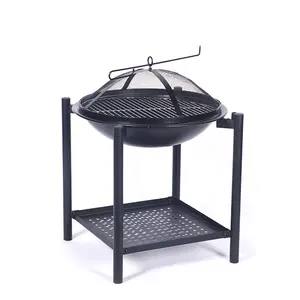 Churrasqueira dobrável ao ar livre, churrasqueira a carvão com malha de aço inoxidável, ideal para churrasco