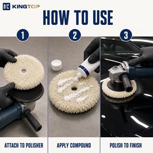 Tampon de polissage rotatif en mousse Kingtop haute performance de 8 pouces (150 mm) DA - Tampon de polissage en mousse à bords biseautés - Product Image 5
