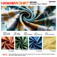 Kemeja Hawaii Pria Lengan Pendek Sublimasi Cetak Seluruh Bagian Anti Lembap Cepat Kering Kancing Depan Logo Kustom OEM