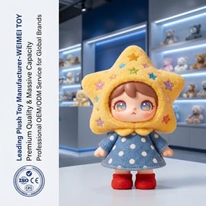 WEIMEI Fábrica OEM Muñecos de Peluche Suaves y Adorables con Capucha de Estrella, Coleccionables Premium de Peluche y Vinilo, Caja Sorpresa de IP Curativa, Diseño de Regalo para Actividades - Product Image 1