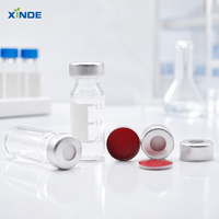 Flacon en verre borosilicate XINDE de 1 ml à 20 ml avec bouchon septum en PTFE/silicone, flacon vide pour sérum, pour infusion pharmaceutique