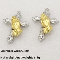 Élégant pendentif religieux catholique en alliage de zinc plaqué or et argent, avec mousqueton, pour clés, voiture, téléphone, sac, ou comme porte-bonheur
