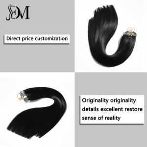 Dailmei chaîne d'approvisionnement mondiale sans trace cheveux vietnamiens 100% cheveux humains os invisible droite plumes dépliées extension de cheveux - Product Image 4