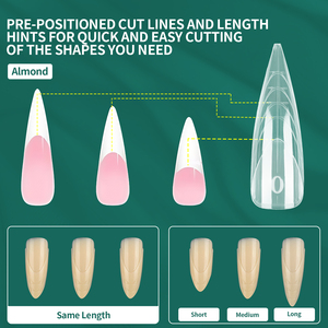 <span class=keywords><strong>Nailpop</strong></span> เล็บอะคริลิกโพลีแบบฝังปลายแหลมแบบฝังเล็บเจลยูวีแบบคู่ใช้ซ้ำได้15ขนาด - Product Image 3