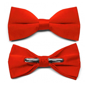 高品質ソリッドカラー7cmスプリング式タイクリップ、ポリエステル製クリップオン蝶ネクタイ - Product Image 5