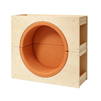 Sofá de Lectura para Niños, Forma de Media Luna Semicircular, Muebles Infantiles de Madera, Integración Sensorial Montessori