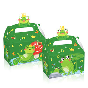Caja de papel temática de rana, <span class=keywords><strong>príncipe</strong></span>, hoja de loto, Caracol, caja de regalo para fiesta, decoraciones - Product Image 3