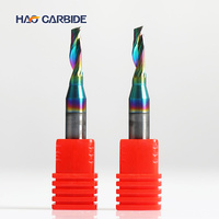 Fresa de carburo de un solo filo con recubrimiento DLC D4*12*50-D6, antiadherente, para aluminio, fresadora CNC, mecanizado de precisión