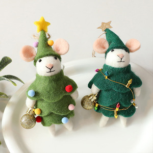 Adorno de Ratón Textil Bestwish, Decoración Ecológica e Impermeable para Árbol de <span class=keywords><strong>Navidad</strong></span> con Diseño de Dibujos Animados - Product Image 4
