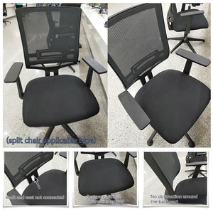 Fundas lisas <span class=keywords><strong>de</strong></span> cuero impermeables para asiento, cojín elástico, <span class=keywords><strong>funda</strong></span> para <span class=keywords><strong>silla</strong></span>, <span class=keywords><strong>funda</strong></span> para <span class=keywords><strong>silla</strong></span> <span class=keywords><strong>de</strong></span> <span class=keywords><strong>oficina</strong></span> con correa - Product Image 2