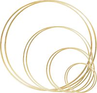 Grand cerceau floral en métal couronne macramé or cerceau anneaux 6 pouces 8 pouces 10 pouces 12 pouces