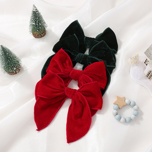 Navidad nuevo estilo universitario Retro lazos para el cabello Bow Tail accesorios para el cabello horquilla para niñas en <span class=keywords><strong>Amazon</strong></span> - Product Image 6