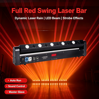 Projecteur laser de scène mobile à 4 têtes rouges, 5 effets de faisceau LED, DMX512, scanner automatique activé par le son pour bars, clubs, DJ, discothèques