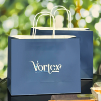 Sacs en papier kraft écologiques recyclables de luxe sur mesure pour la promotion en supermarché et l'emballage de cadeaux avec logo personnalisé