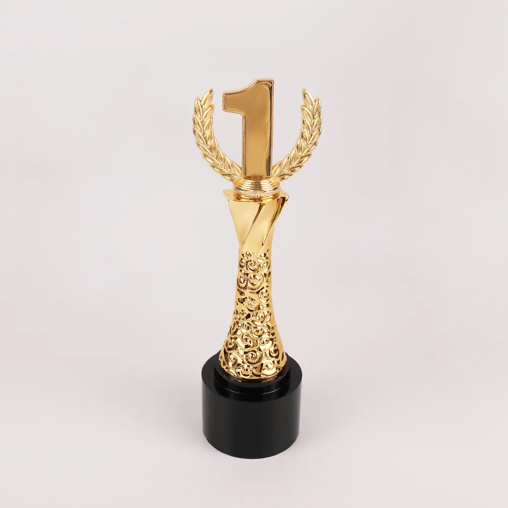 Conteúdo personalizado 27.5cm 1 2 3 comemorativo, lembrança cristal troféu com logotipo impresso