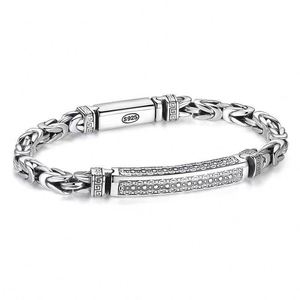 Silver Plated <b>Men</b> Bracelet Chinese Vintage Punk Cuban Chain Woven Bare Riding Whip Chain Bracelet <b>for</b> <b>Men</b> - Product Image 6