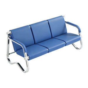 Banco de Espera Económico de Cuero Verde para Aeropuerto, Silla de Espera de 3 Plazas para <span class=keywords><strong>Sal</strong></span>ón, Sofá de Espera para Clientes - Product Image 3