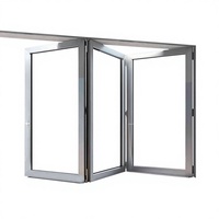 Porte pliante extérieure sur mesure de 6 pieds, style Lowe's, coulissante, française, transparente, en aluminium, pour extérieur