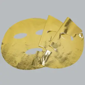مادة فسكوز خام غير منسوجة ، ورقة طباعة رقائق ذهبية facecloth