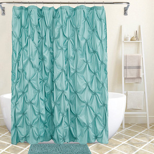 Elegante Cortina <span class=keywords><strong>de</strong></span> ducha con volantes beige para <span class=keywords><strong>baño</strong></span> plisada <span class=keywords><strong>de</strong></span> 72x72 pulgadas para <span class=keywords><strong>Baño</strong></span> - Product Image 4