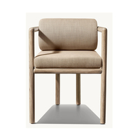 Ensemble de table à manger rectangulaire en teck moderne pour l'extérieur, avec chaises empilables, mobilier de jardin, usage domestique, mobilier de salle à manger pour les stations balnéaires