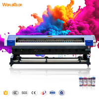 Impresora de Formato Ancho Worldcolor con Tinta Eco Solvente, Impresora Flex para Pancartas Digitales de 3.2m, Impresora de Etiquetas de Vinilo con Tinta Eco Solvente, Plotter