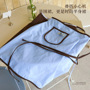 Half Length Apron Sea Salt Blue Water Repellent Lightweight For Kitchen Home Summer Use - Product Image 3