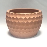 Pots de plantes modernes d'intérieur/extérieur, pots à fleurs en béton faits à la main, trous de drainage, design minimaliste, style haut.