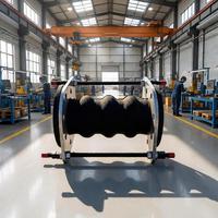 Raccord soufflet en caoutchouc EPDM type coude DN300 PN10 à bride, direct usine, pour le traitement des eaux usées