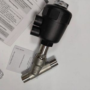 วาล์วแบบมุมตั้งตรงนิวเมติก Burkert รุ่นดั้งเดิม 00143449 DN15 เชื่อมต่อแบบ SS316 ซีล PTFE สำหรับน้ำ ไอน้ำ และสารเคมี - Product Image 5