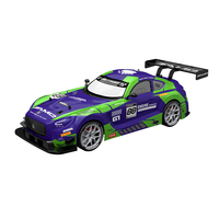 Coche RC de Derrape de Alta Velocidad 2.4G 1:16 con Control de Aceleración Proporcional, Luces Delanteras/Traseras, Chasis Colorido y Control Remoto