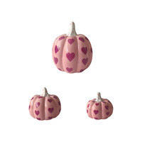 Adorable Cœur en Céramique Rose, Style Citrouille Rétro Nostalgique, Décoration Romantique pour la Saint-Valentin, Pièce d'Art pour Bureau, Mariage, Fête et Maison