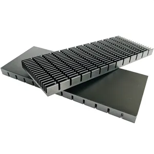 Schwarz eloxierter IC-Leiterplattenverstärker-Prozessor kühlkörper 70 (B) * 11(H)* 180(L)mm