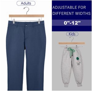 Perchas de madera giratorias de color natural para pantalones de vestir, ideales para hoteles y grandes almacenes - Product Image 2