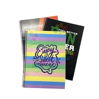 Nouveau modèle de carnet à spirale A4 avec couverture personnalisée en papier à spirale unique avec trous perforés pour étudiants