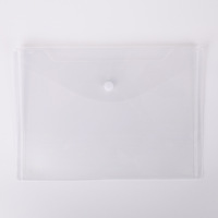 Bolsa de Plástico Transparente Personalizada para Documentos A4, Sobre Transparente, Carpeta Escolar, Bolsa de Archivo Transparente con Botón a Presión