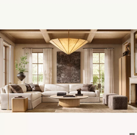 Ensemble de canapés modulaires MAXWELL au design italien classique, en forme de L, avec jupe en tissu éponge, personnalisable et écologique, pour hôtels et appartements